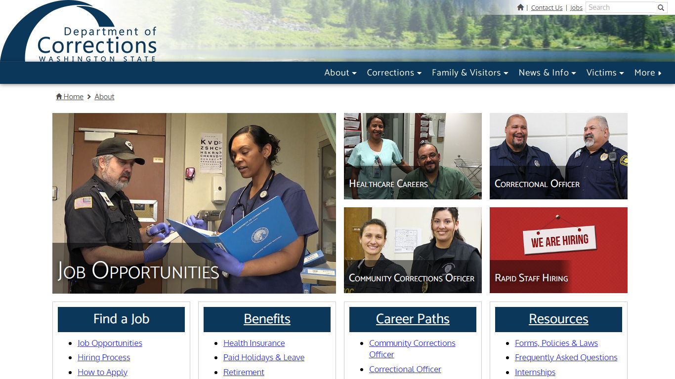 Jobs & Employment | Washington State Department of Corrections